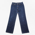 90s Vintage Polo Ralph Lauren Saturday Y2K Dark Wash Straight Jeans Size 4 Blue Photo 2