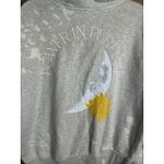 Nike Oversized Grey ‘Power In Purpose’ Floral Embroidered Pullover Hoodie Size M Photo 4