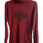Harley Davidson burgundy turtleneck sweater women XL Photo 0