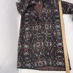 Free People  Boho Alpaca Cardigan Long Wool Blend Open Front Multicolor Aztec S Photo 9
