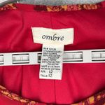 Ombre Dress Red Orange Floral Keyhole Sheath 12 Vibrant Summer Vintage 2000s Y2K Photo 5