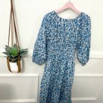 J.Crew  V-neck Midi Dress in Blue Blooms Block Print Size S BR442 Photo 7