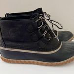 Sorel  Out N About Leather Duck Boots in Black Size 8 Photo 0