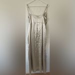 Birdy Grey Lydia Dress Shiny Satin Champagne, mermaid skirt, cowl neck; size 3X Photo 5