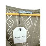 New Cellabie Womens Brown Sleeveless V Neck Knit Hollow Vest Sweater Size XL Tan Photo 2