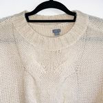Aerie Cream Soft Chunky Knit Oversized Pullover Sweater Photo 2