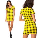 Motel Rocks  Maretha Dress In Winter Plaid Yellow Size Small Photo 2