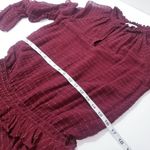 HOSS Intropia Metallic Tiered Ruffle Long Sleeves Mini Dress Holiday Christmas Red Size M Photo 7