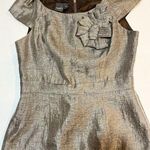 MUSE Shimmery Brown Sheath Dress With Decorative Bow Photo 1
