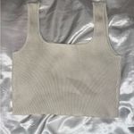 Sweater knit crop tank top White Size M Photo 1