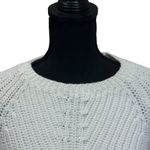 Anthropologie  Sweater Women's Small Rosie‎ Neira White Cotton Knit Bell Sleeves Photo 1