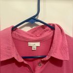 J.Jill Vibrant Pink Cotton-gauze Mixed-media Tunic Photo 3