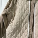Anthropologie Women's Cream and Tan Quilted Jacket Size L Photo 5