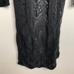 The Kooples Long Crochet Black Cardigan Open Front Sweater Womens XS Photo 7