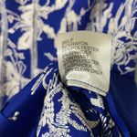 Tadashi Shoji  Dress Small Womens Blue Floral Embroidered Wedding Formal Designer Photo 4