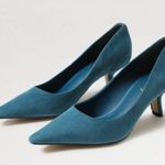 Sam Edelman “Bianka Pump” Wild Indigo Suede Pointy CEO Happy Hour Pumps Size 9 Photo 0