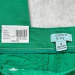 Crown & Ivy Crown & Ivy Charlotte Crop Pants Women's 10 Green Rolled Cuff Relaxed Fit NEW Photo 4
