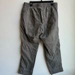 James Perse  Utility Pull On Green Khaki Stripe Cropped pants size 3 large Photo 4