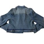 Torrid Denim Jean Jacket Medium Wash Blue Stretch Trucker Slightly Distressed Photo 4