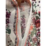 Unbranded Floral Print Boho Open Front Duster/Beach Cover Up Handkerchief Kimono White Size undefined Photo 3