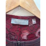 Bagatelle Collection Womens Jacket Size S Burgundy Lace Genuine Leather Red Photo 1