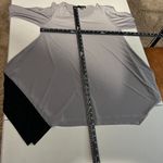 Sun Kim Tunic Top Womens XS Gray Asymmetrical 3/4 Sleeve Oversized Stretch Relax Photo 1