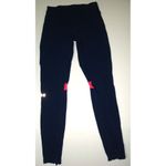 Womens XS Under Armour All Season Zip Pocket Leggings New Run NWT Dark Blue Pink Photo 1