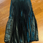 Vince  Dark Green A-Line Pleated Skirt Photo 0