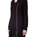 ALL SAINTS Ridley‎ Hoodie Long Sweatshirt Zip Front Black size 6 Photo 0