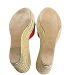 Valentino Garavani Valentino Mena Bow Hot Pink Patent Leather Wedge Espadrille Slide Sandal sz 38 ( Photo 8