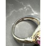 Vintage STS 925 Pink Sapphire Cluster Cocktail Ring Size 8 Photo 5