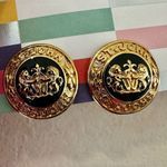 St. John Vintage  Couture Lion Crest Clip-On Earrings Photo 3