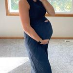 Isabel Maternity  Navy Maxi Dress Size Medium Photo 6