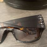 Joan Rivers Sunglasses Womens Brown Black Tortoise Shell Crystal Accents Classic Photo 4