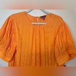 Vince Camuto  NWT Vibrant Orange Fizz Pleated Blouse Size‎ XXL Photo 2