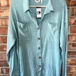 BKE  teal ribbed  Button Down Shirt Photo 0