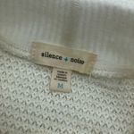 Silence + Noise  Womens Sleeveless Textured Knit Top Mock Neck White Size M Photo 2