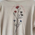 Taylor Swift  Loving Him Was Red Crewneck Sweatshirt Size Large Cream Pullover Photo 6