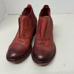 Fly London Red Distressed Leather Ankle Boots Shooties Womens 6.5 Heeled Fall Photo 6