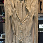 None Women's Cream Sweater with Button Detail Photo 0