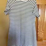 SheIn Dress Stripes Lace Hem Short Sleeve Raglan Black White Size Small Photo 1