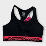Superdry  Sport Core Essential Sports Bra Women's 2 Black Pink Racerback NWT Photo 2