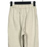 ZARA High Rise Oversized Relax Fit Fleece Joggers Elastic Waist Pockets S Cream Photo 5