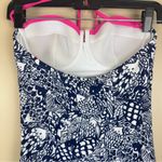Lilly Pulitzer  Women’s Swimsuit one piece halter top Navy/Hot Pink Size S Photo 7