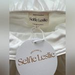Selfie Leslie  White Bodycon Mini Dress Sleeveless Flutter Photo 6