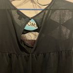 American Eagle Black swing top. Lace detail. Soft. Medium Photo 1