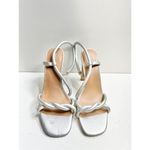 Abound  Sandals Womens Size 8 Silver Slingback Rosalie Open Toe Heels Photo 3