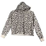 Lucky Brand  Hoodie Leopard Print Pullover Sweatshirt Casual Comfy‎ Cream Medium Photo 0