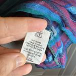 dRA Blue/Purple Striped Short Sleeve Ruffle Accent Blouse size M Size M Photo 6