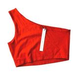 Susana Monaco One Shoulder Crop Top Bright Orange Size S Photo 0